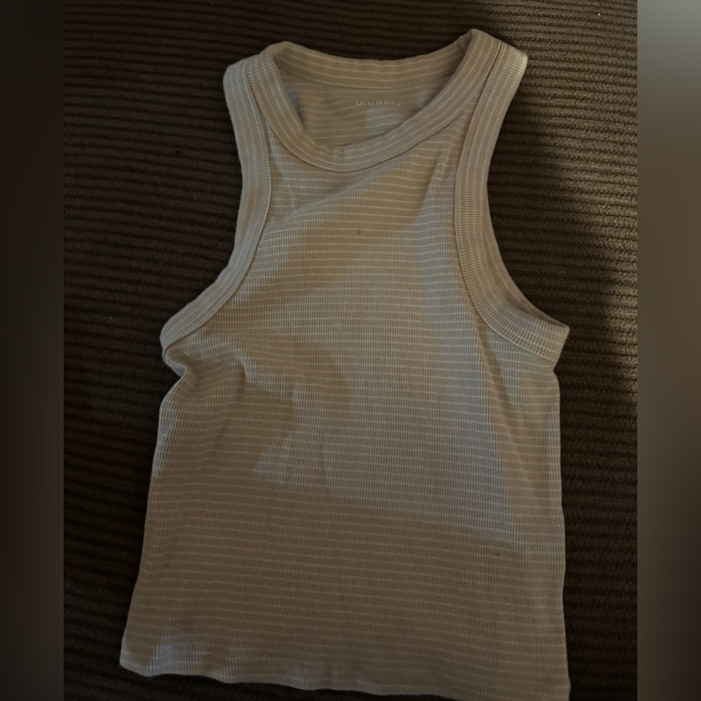 Aerie Cream Ribbed Crop Top